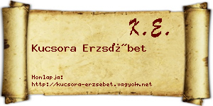 Kucsora Erzsébet névjegykártya