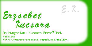 erzsebet kucsora business card